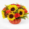 Large Harvest Traditions Pumpkin Bouquet Paradise Flowers Delivery Same Day Roses Birthday Anniversary Fort Lauderdale Dania Hollywood Broward Palm Beach pumpkin flower
