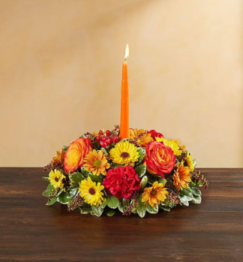 Medium Fall Centerpiece Paradise Flowers Flower Arrangement Delivery Same Day Roses Birthday Anniversary Fort Lauderdale Dania Hollywood Broward Palm Beach Centerpiece Thanksgiving