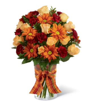 Small Thanksgiving Blessings Vase Paradise Flowers Delivery Same Day Roses Birthday Anniversary Fort Lauderdale Dania Hollywood Broward Palm Beach BQT Thanksgivings