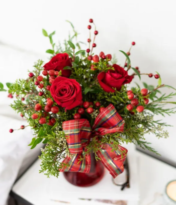 Jingle Bell Bouquet by paradise 2 flowers same day delivery holiday arrangements fort laduerdale hollywood dania 2 The Jingle Bell Flowers Bouquet
