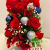 MiniXmas *Santa's Here!* | Mini Holiday Tree with Fresh Roses Flowers Gift Christmas