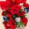 MiniXmas *Santa's Here!* | Mini Holiday Tree with Fresh Roses Flowers Gift Christmas