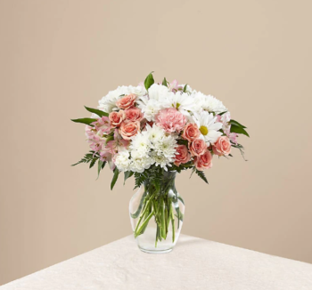 Pink with White Bouquet
