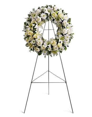Serenity Wreath Paradise Flowers Delivery Same Day Roses Birthday Anniversary Fort Lauderdale Dania Hollywood Broward Palm Beach Serenity Wreath